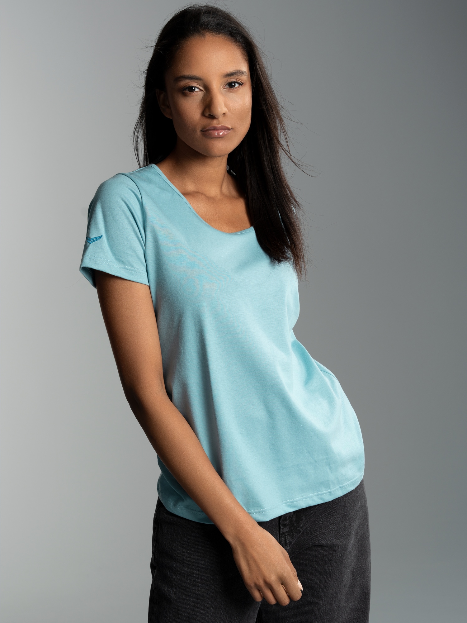 T-Shirt aus Biobaumwolle Mint-C2C