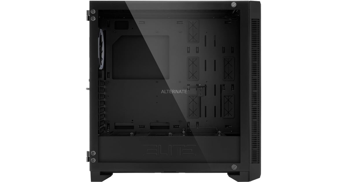 SharkoonELITE SHARK CA200M big tower behuizing  (Zwart | 4x USB-A | Window)