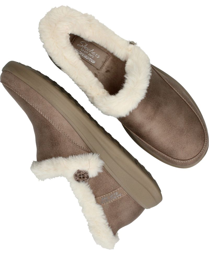 Skechers Slip-Ins Cozy Escape Pantoffels Beige Dames