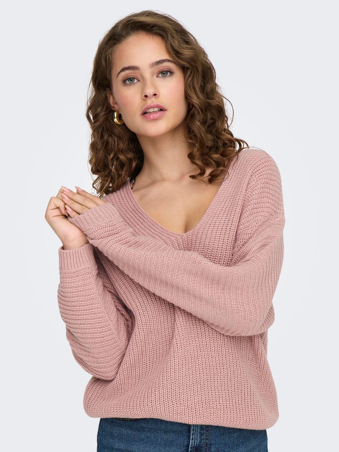 JDYJUSTY Strickpullover Woodrose