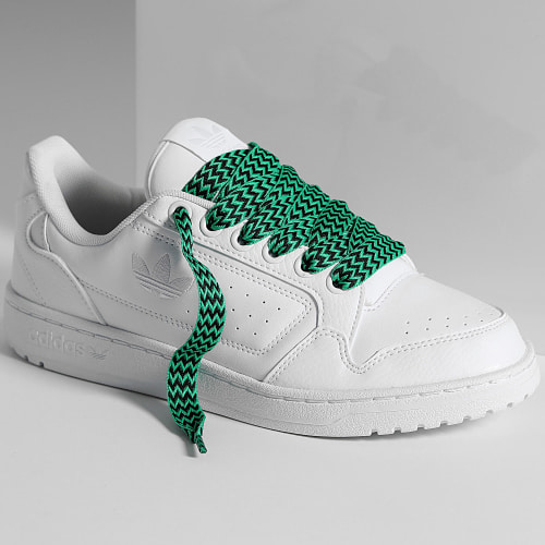 Baskets NY 90 Cloud White Core Black x Superlaced Gros Lacet Vert