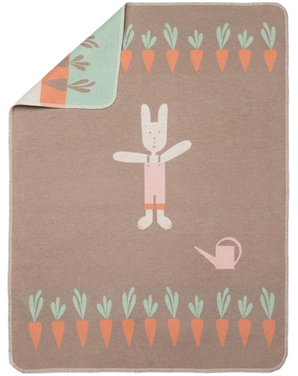 Babydecke JUWEL - HASE (70x90) in braun