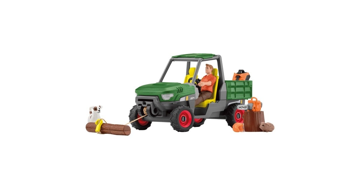 SchleichFarm World - Bosbouwer met voertuig speelfiguur  (42659)