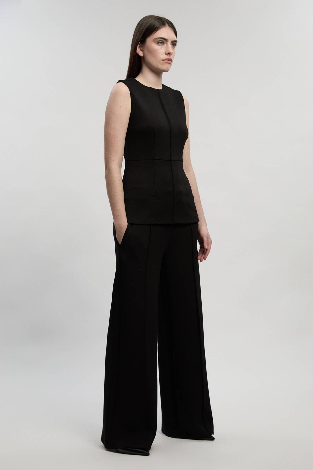 KarenMillen Haut Long Sans Manches Ponte