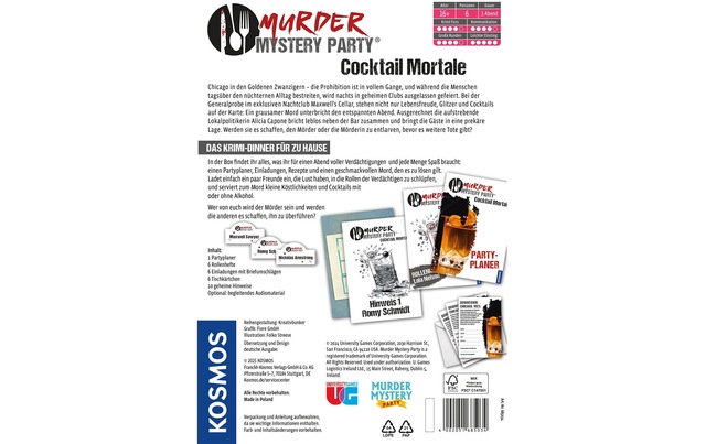 Kosmos Spiel »Murder Mystery Party Cocktail Mortale«