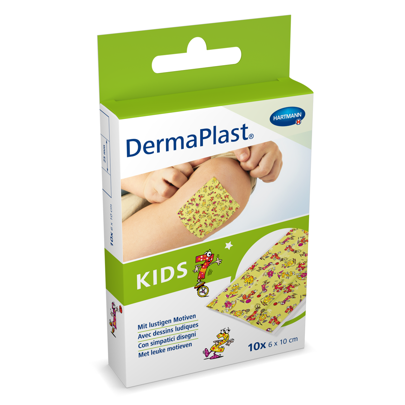 DERMAPLAST Kids Schnellverband 6x10cm Plastik 10 Stk
