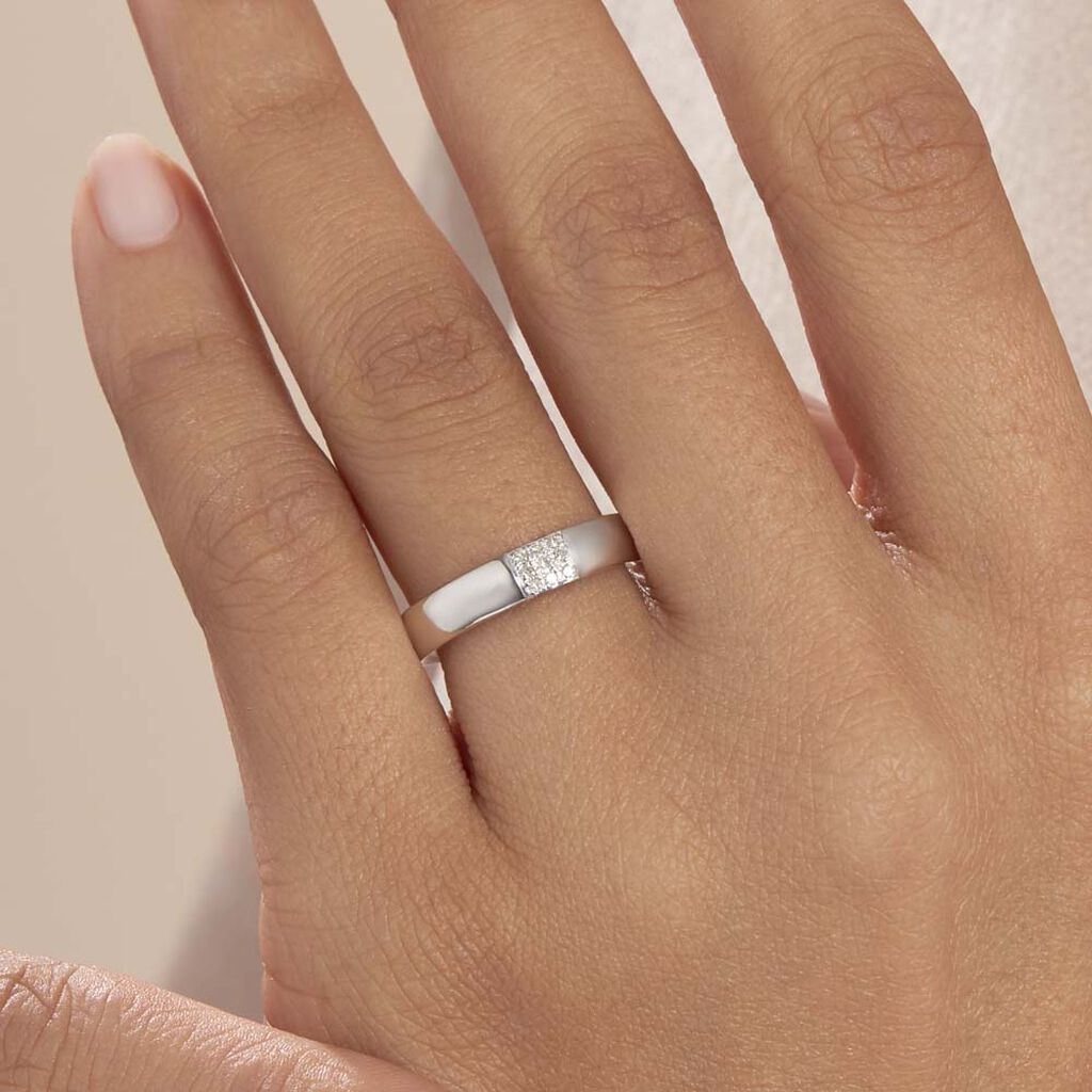 Bague Hajila Or Blanc Diamant