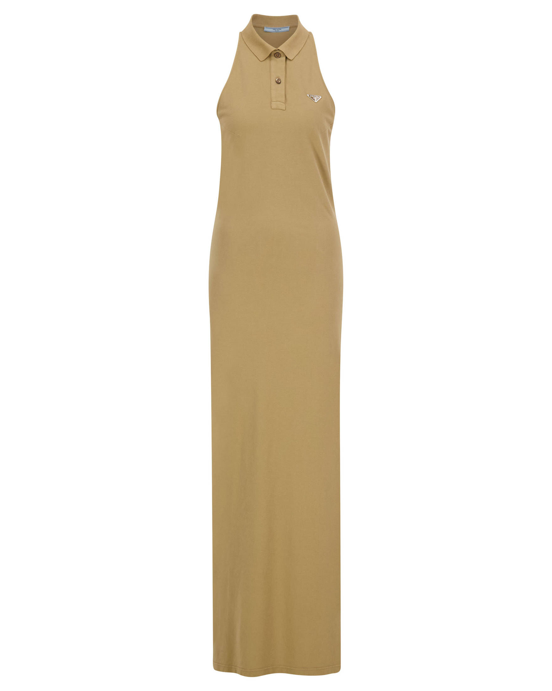 Prada| Damen Maxikleid aus Baumwoll-Piqué