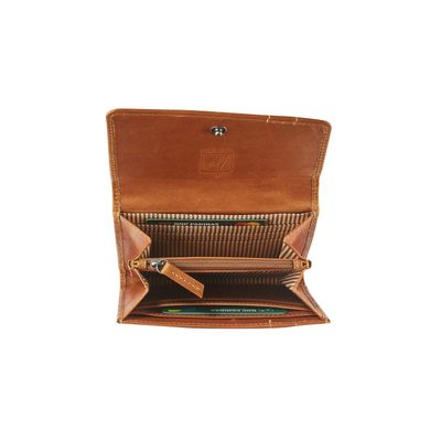 Porte-monnaie compact Florence - cognac - label M