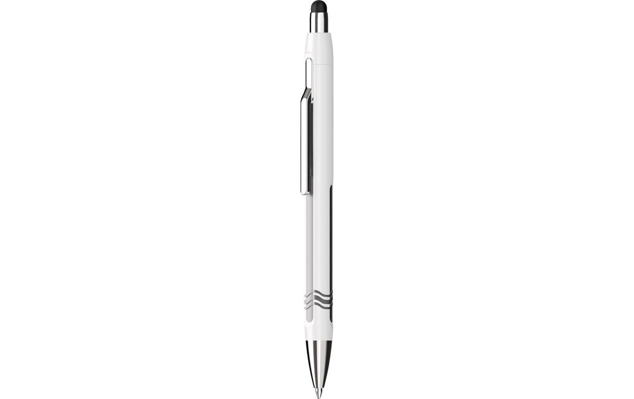 Eingabestift Epsilon Weiss/SilberTouchpen mit Kugelschreiber