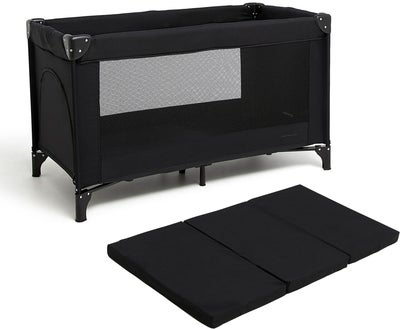 Beemoo CARE QuickFold Reiseseng inkl. Madrass, Black