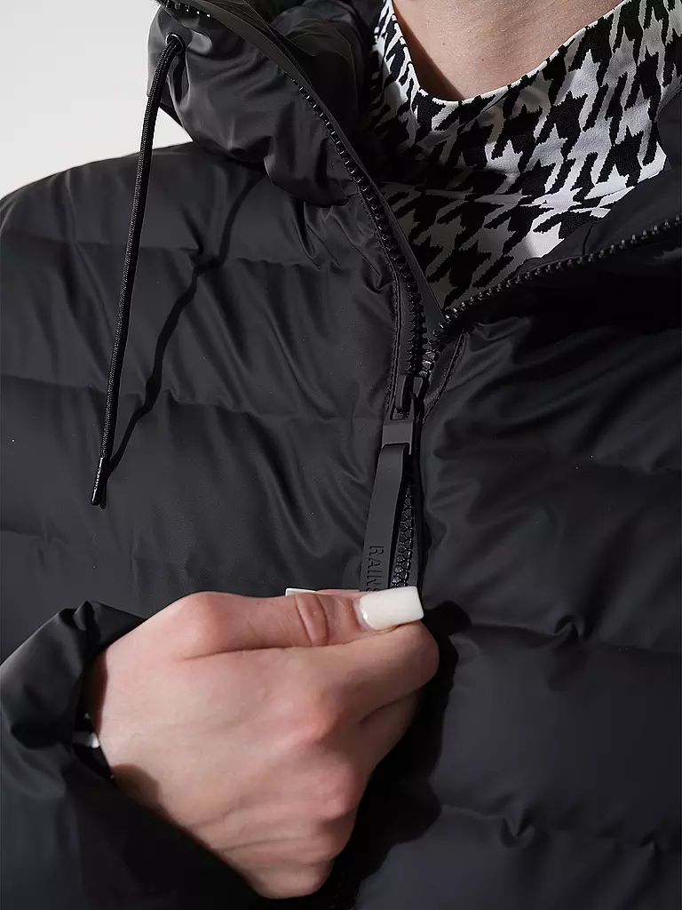 RAINS Steppjacke LOHJA LONG PUFFER JACKET  schwarz