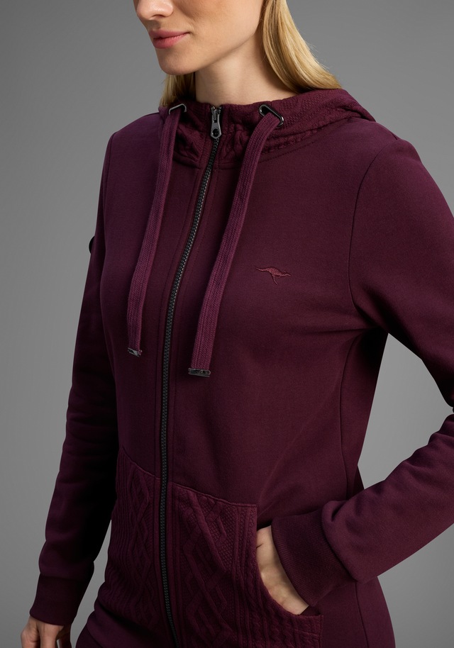KangaROOS Kapuzensweatjacke , mit Zopfmusterdetails