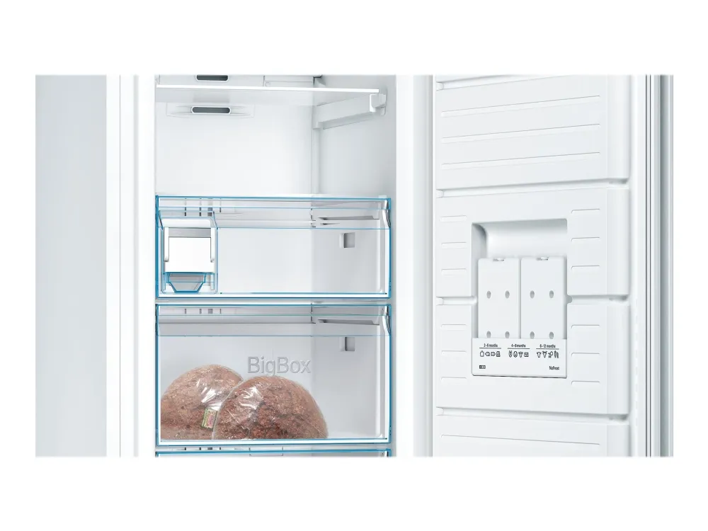 Bosch Serie | 6 GSN51DWDP - Fryser - stående - fritstående - bredde: 70 cm - dybde: 78 cm - højde: 161 cm - 290 liter - Klasse D - hvid