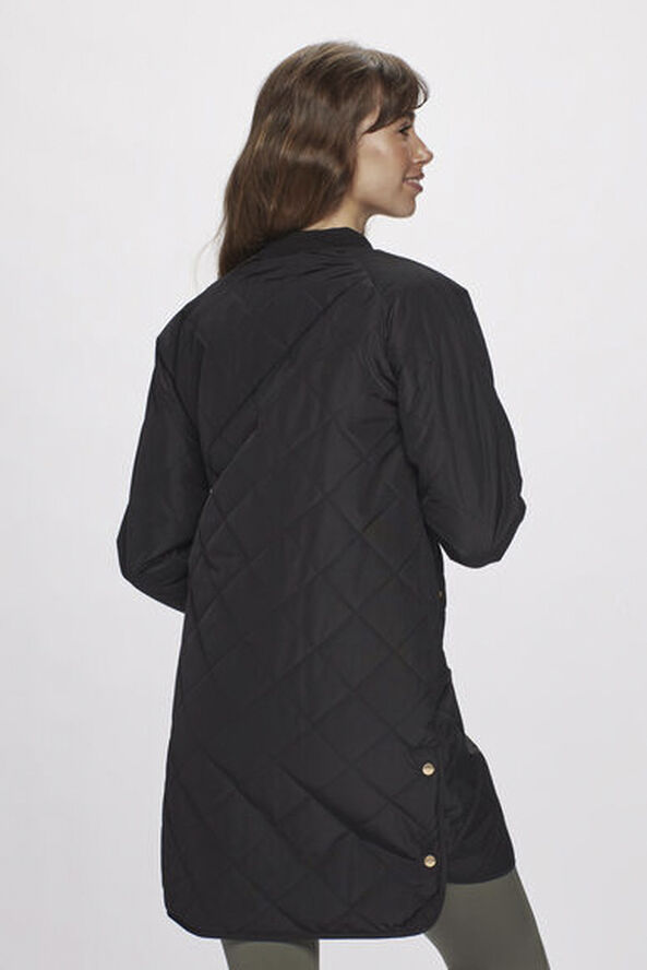 H2O Rubina Quilted lang overgangsjakke Sort