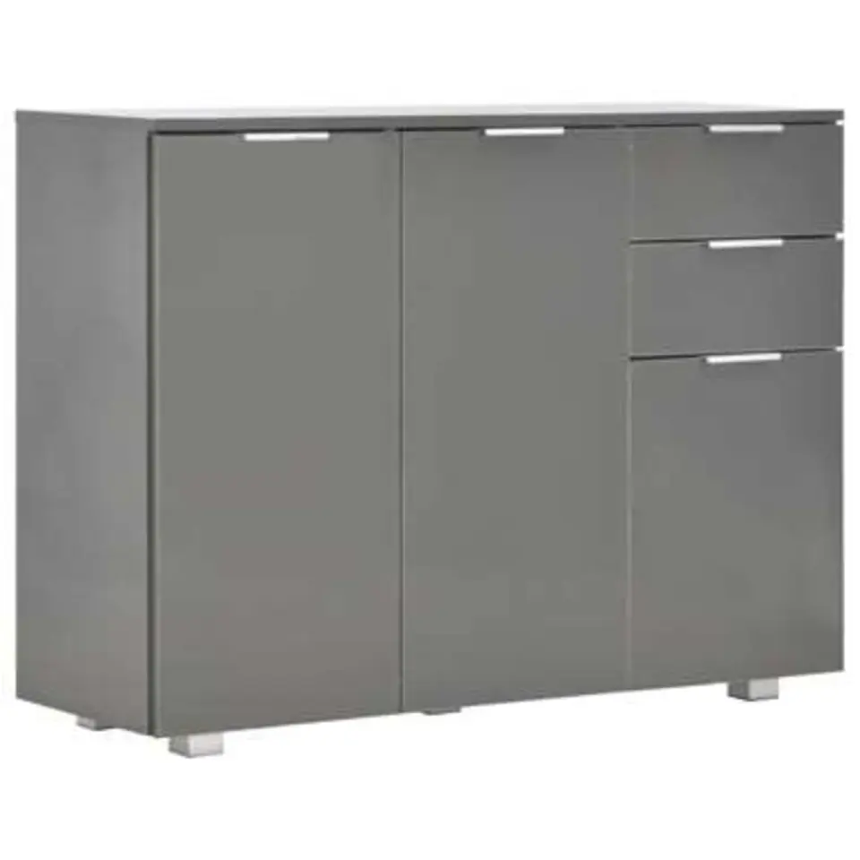 vidaXL - Dressoir - Grijs - Bewerkt hout