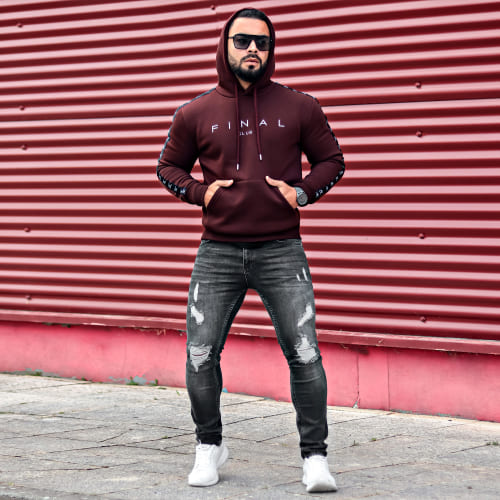 Jean Slim Fit Avec Déchirures 2078 Gris Denim Foncé