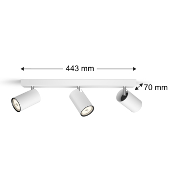 Philips Kosipo wit GU10 3-lichts