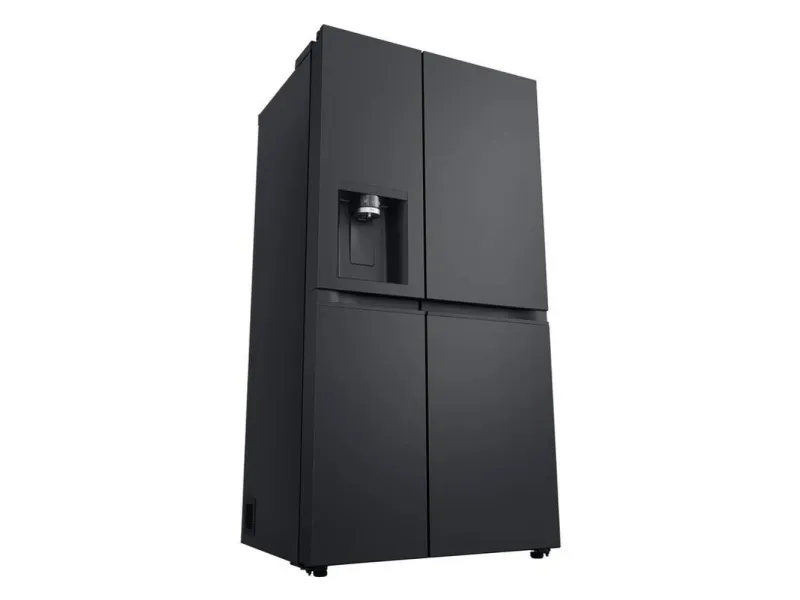 LG GSLE91EVAC, Fritstående, Amerikansk dør, Sort, LED, På døren, Glas