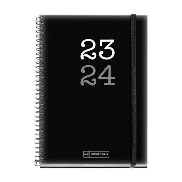 Miquelrius Agenda Escolar 2023-2024 Activa Diária College Castelhano 11 7x17 4 cm Preto