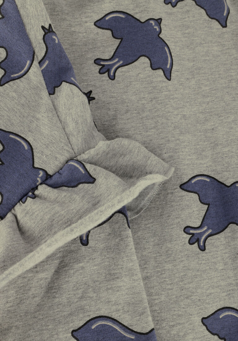 CARLIJNQ grijze carlijnq trui free like a bird - sweater ruffled