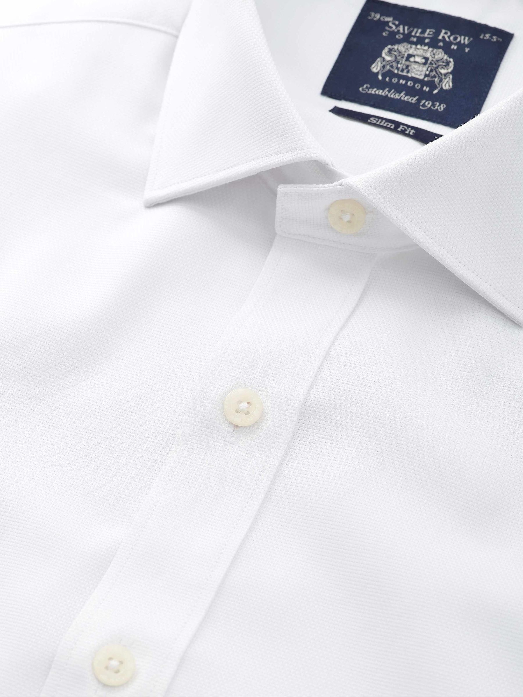 Wit - Savile Row Company Slim Fit Cotton Dobby Double Cuff Formal Shirt