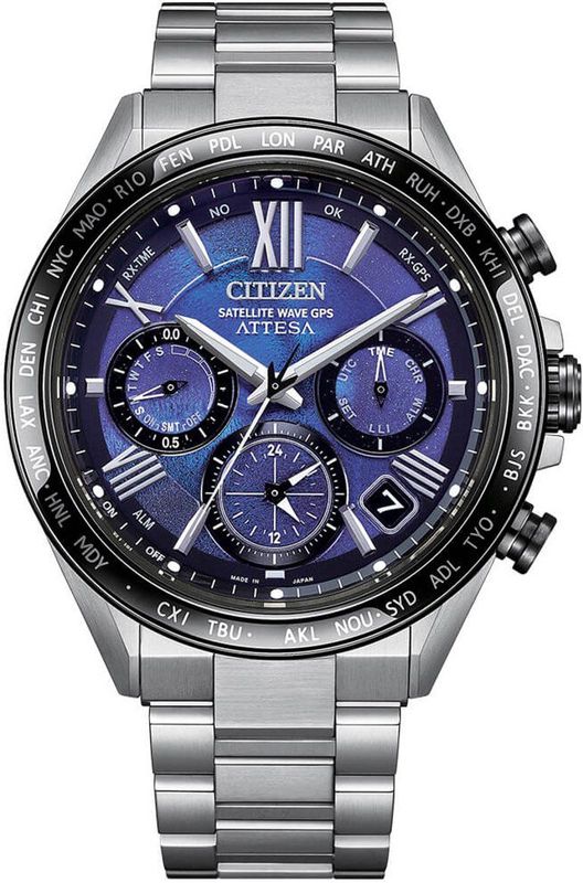 Citizen - Attesa Satellite Wave CC4075-50L - Horloge - Zilverkleurig - Titanium - Ø 44 mm