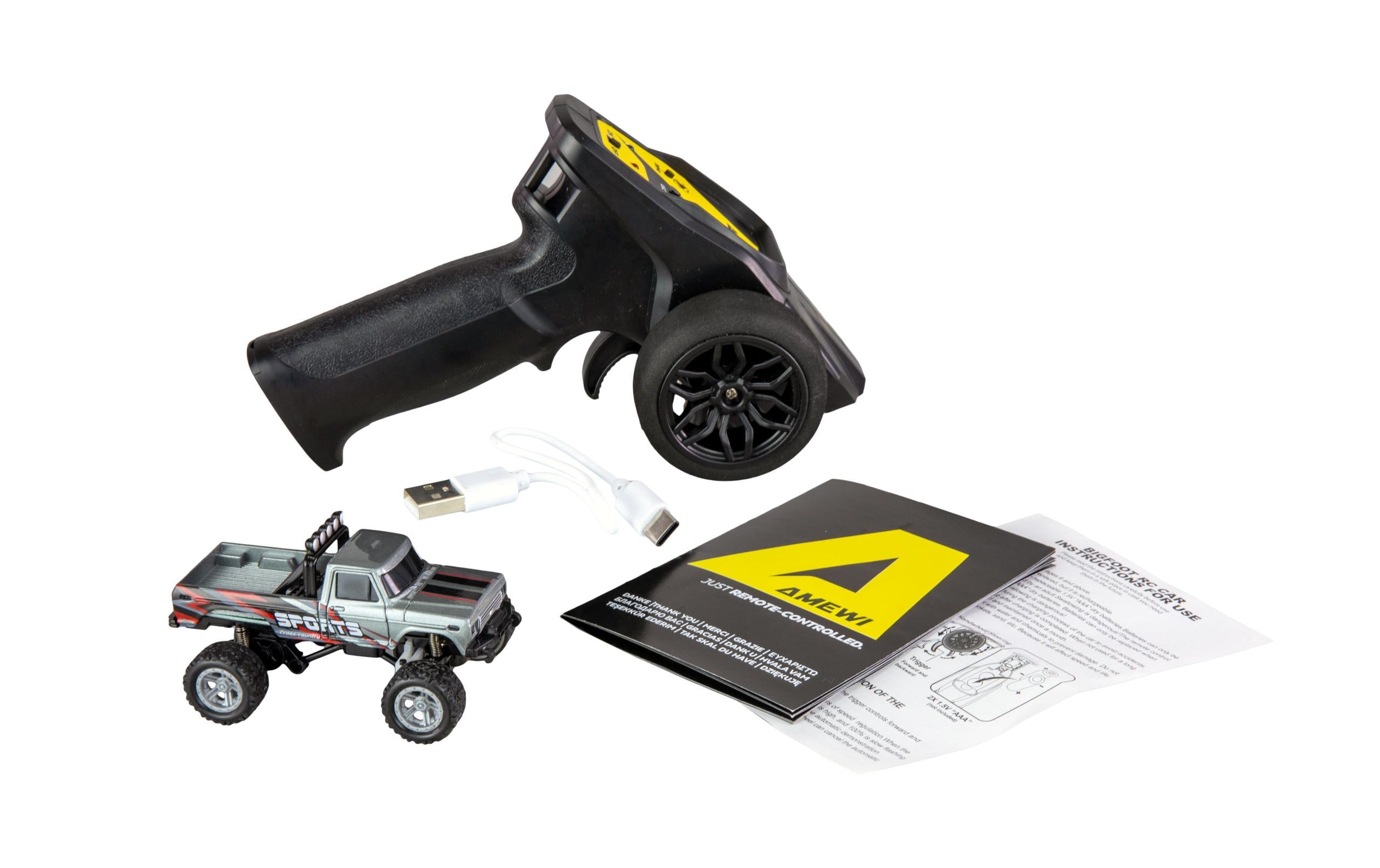 Monster Truck Die Cast 1:64 RTR, GrauFerngesteuerte Monster Truck im Massstab 1:64