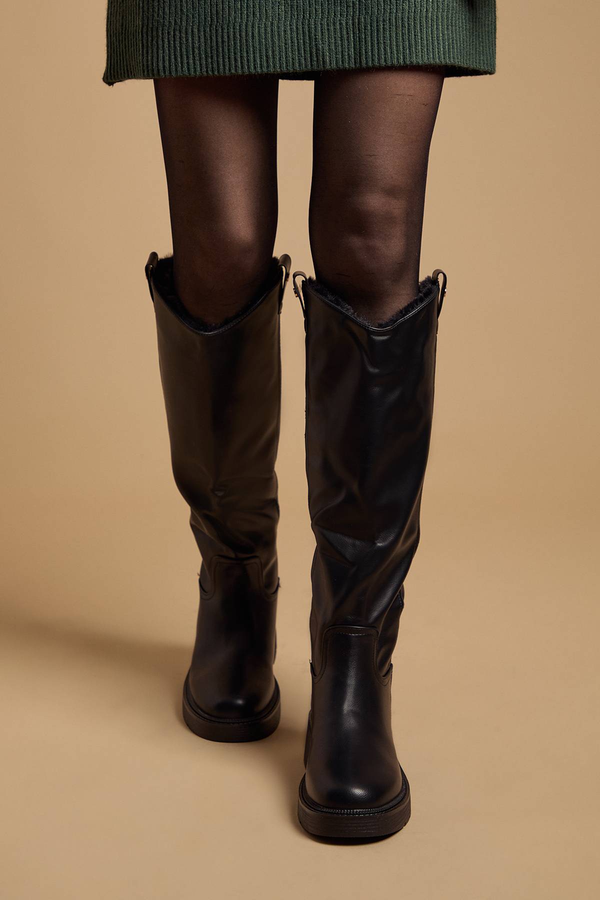 Oasis Bottes Hautes Chunky Tara en Synthétique avec Doublure en Synthétique
