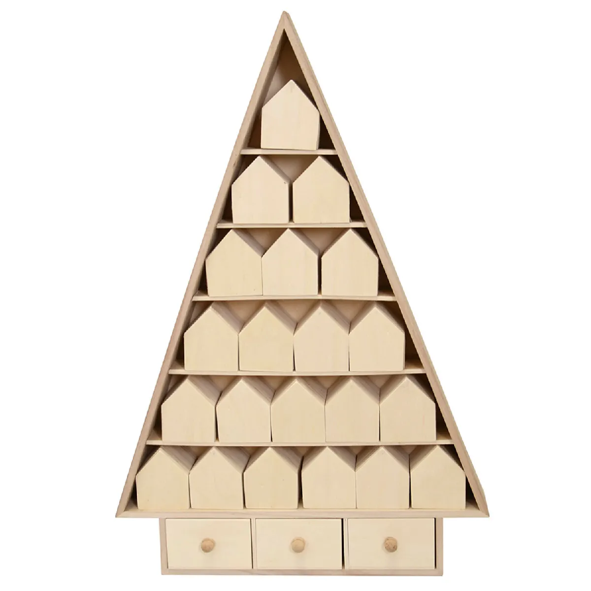 Artemio Calendrier de l'Avent Sapin en bois