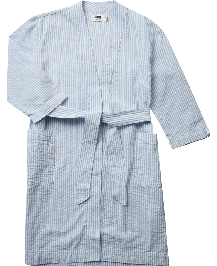 Magasin du Nord Collection Seona 10G junior bathrobe Kentucky blue stripe