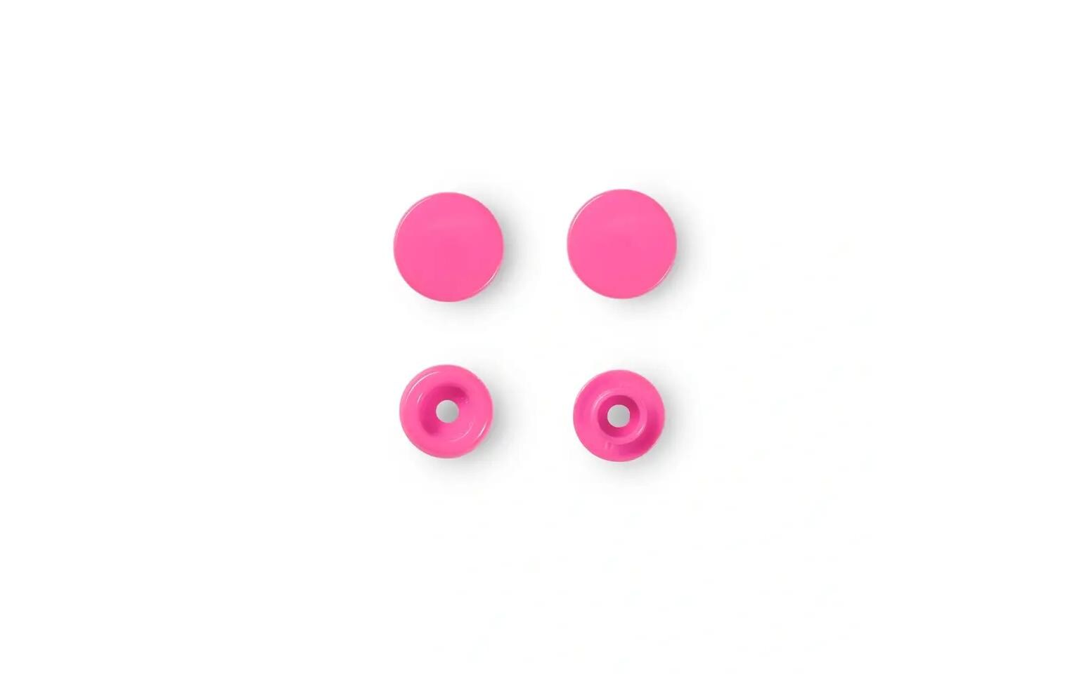 Druckknöpfe Color Snaps Pink, Ø 12,4 mm, 30 StückNähfreie Druckknöpfe