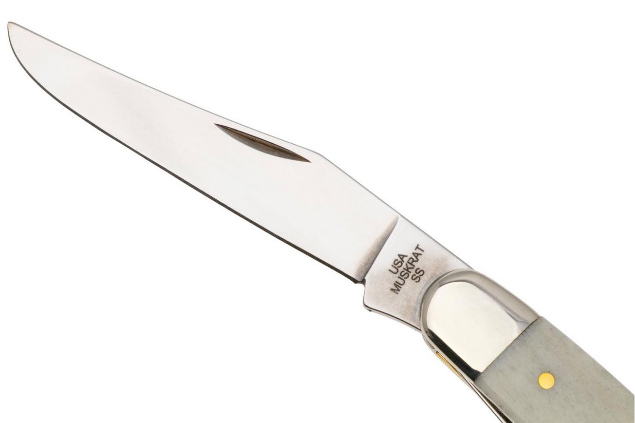 Case Muskrat Embellished Smooth Natural Bone, Star Spangled, 64143, MUSKRAT SS zakmes