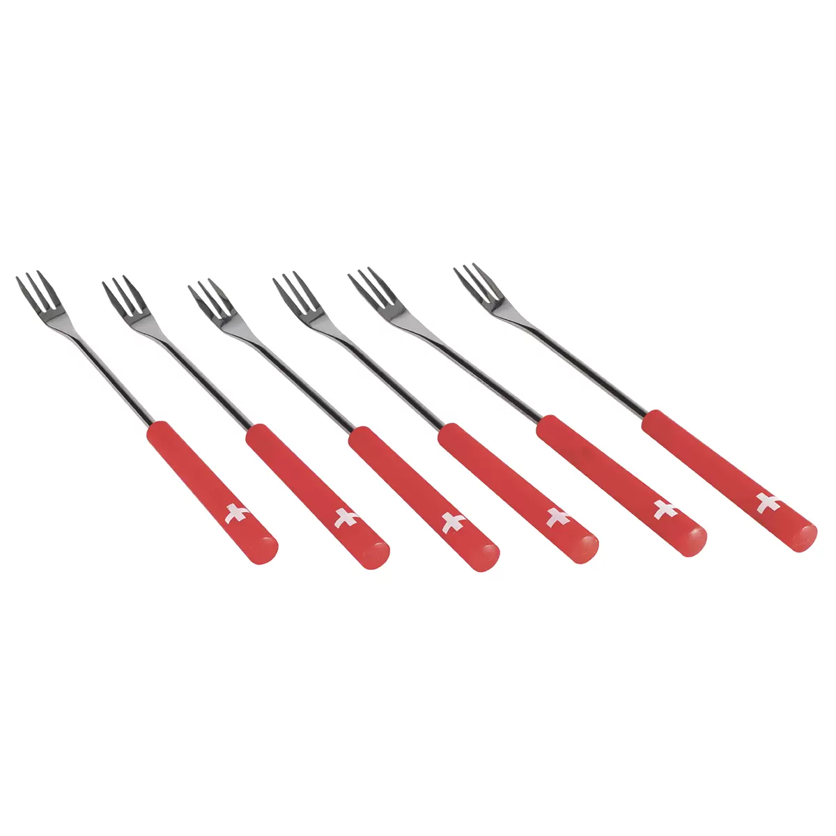 Fondue-Gabel Schweizerkreuz Rot