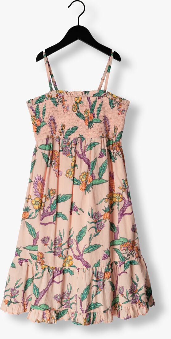 SCOTCH & SODA roze scotch & soda mini jurk all-over printed smock detail dress
