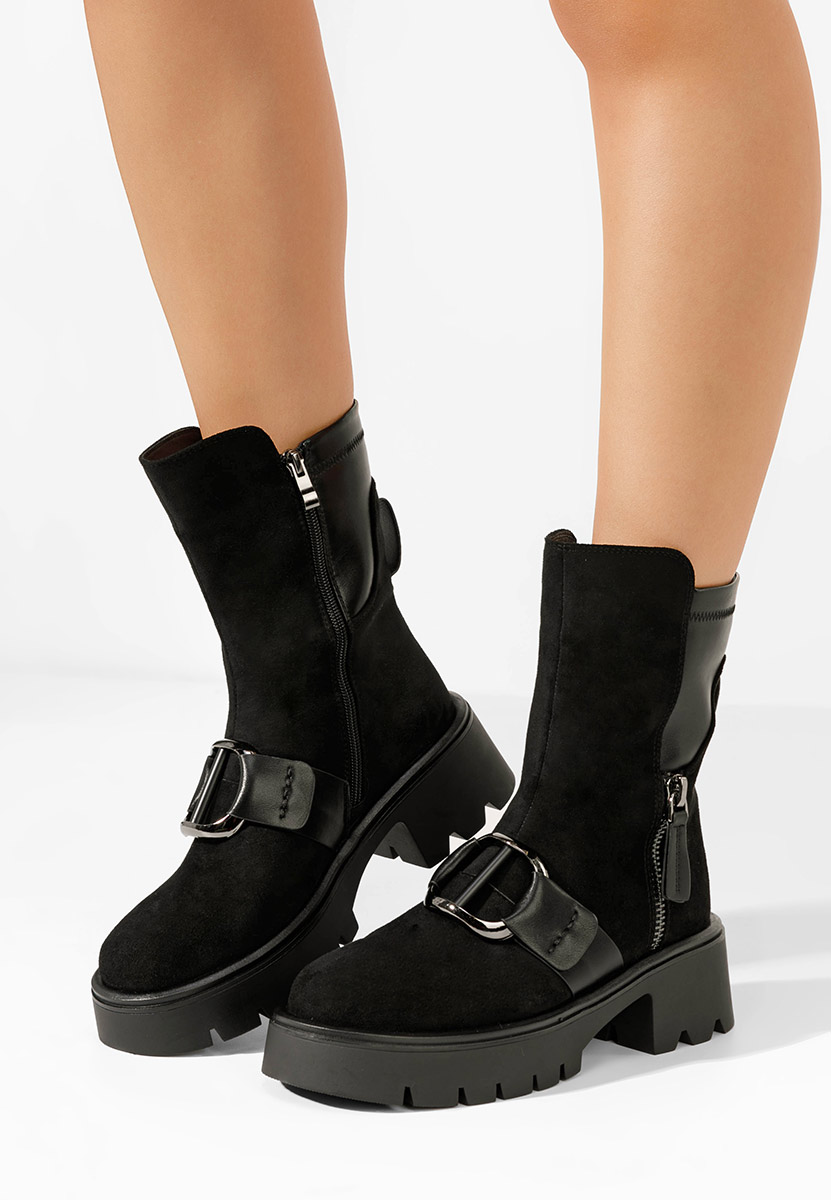Bottines hautes femme noires Evelyn