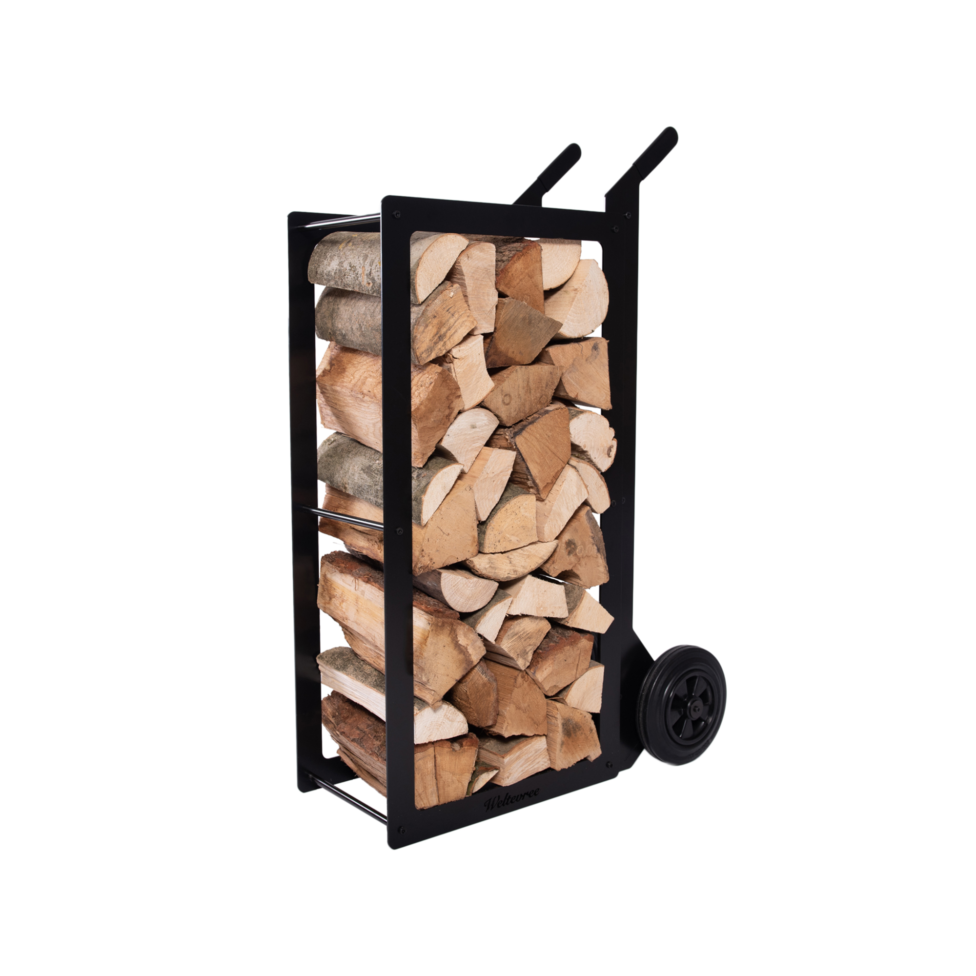 Opbergframe Woodstock haardhoud met trolly