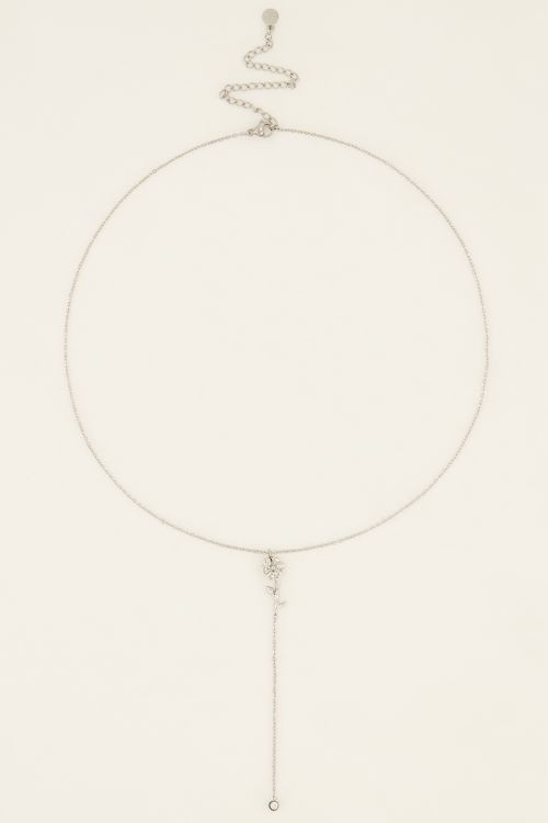 Birth Flower ketting met bedel en strass