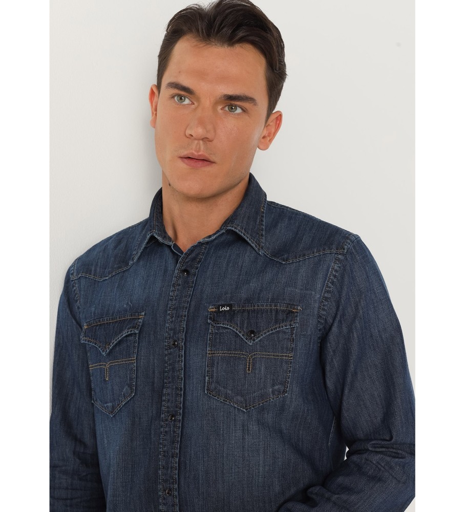Camisa jeans azul marinho Lois