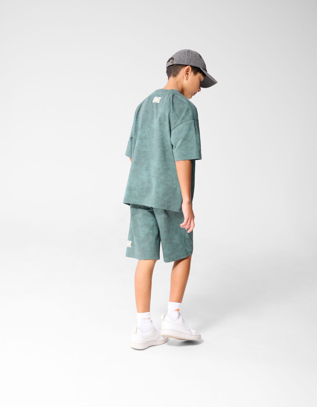 Oversized Washed T-shirt Groen