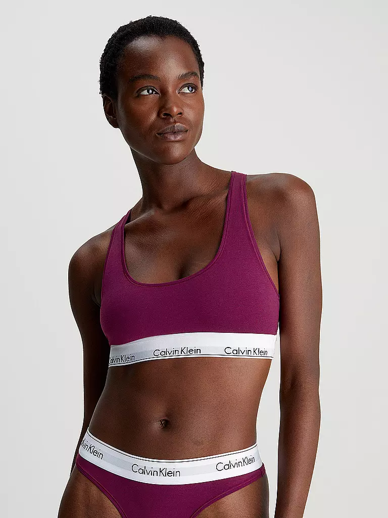 CALVIN KLEIN Bralette - Bustier MODERN COTTON purple beere