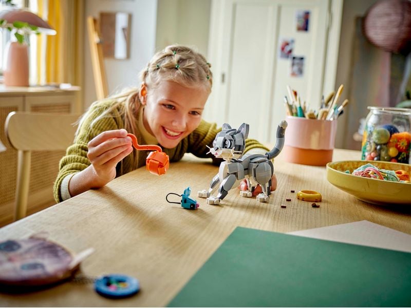 LEGO® Creator Graue Katze 31163 3-in-1-Konstruktionsspielset zur Förderung der Kreativität und Fantasie