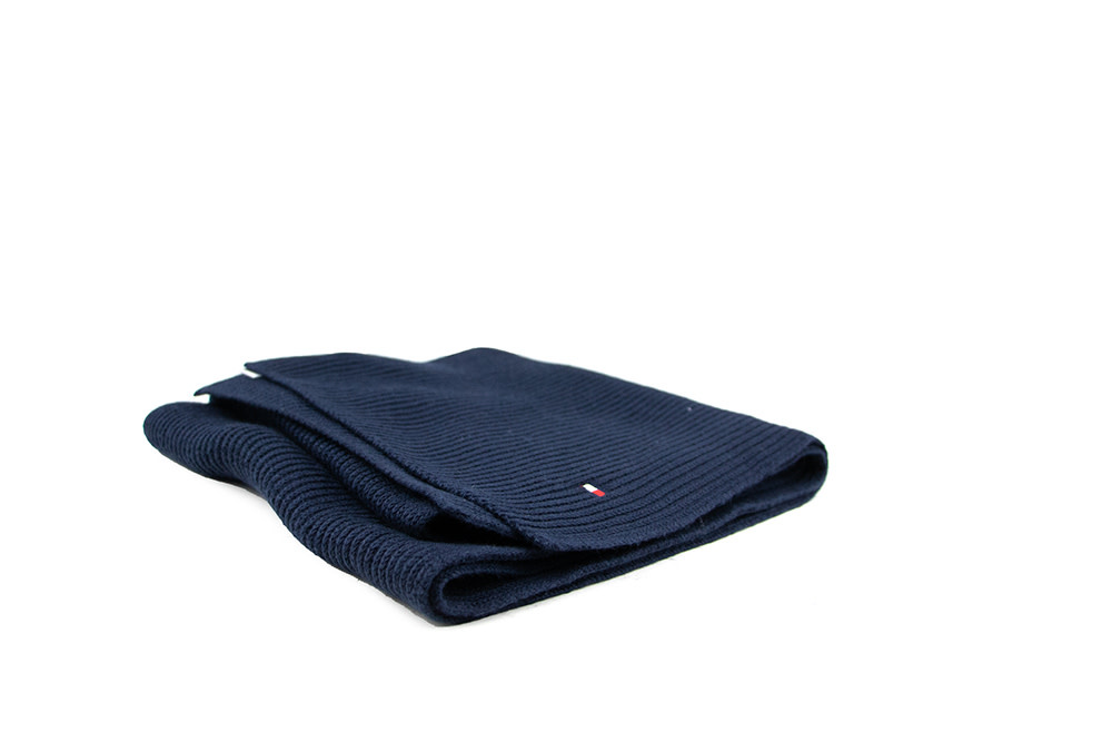 Tommy Hilfiger Cotton Scarf Space Blue