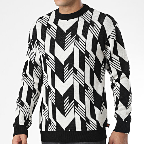 Pull AVH-179 Blanc Noir