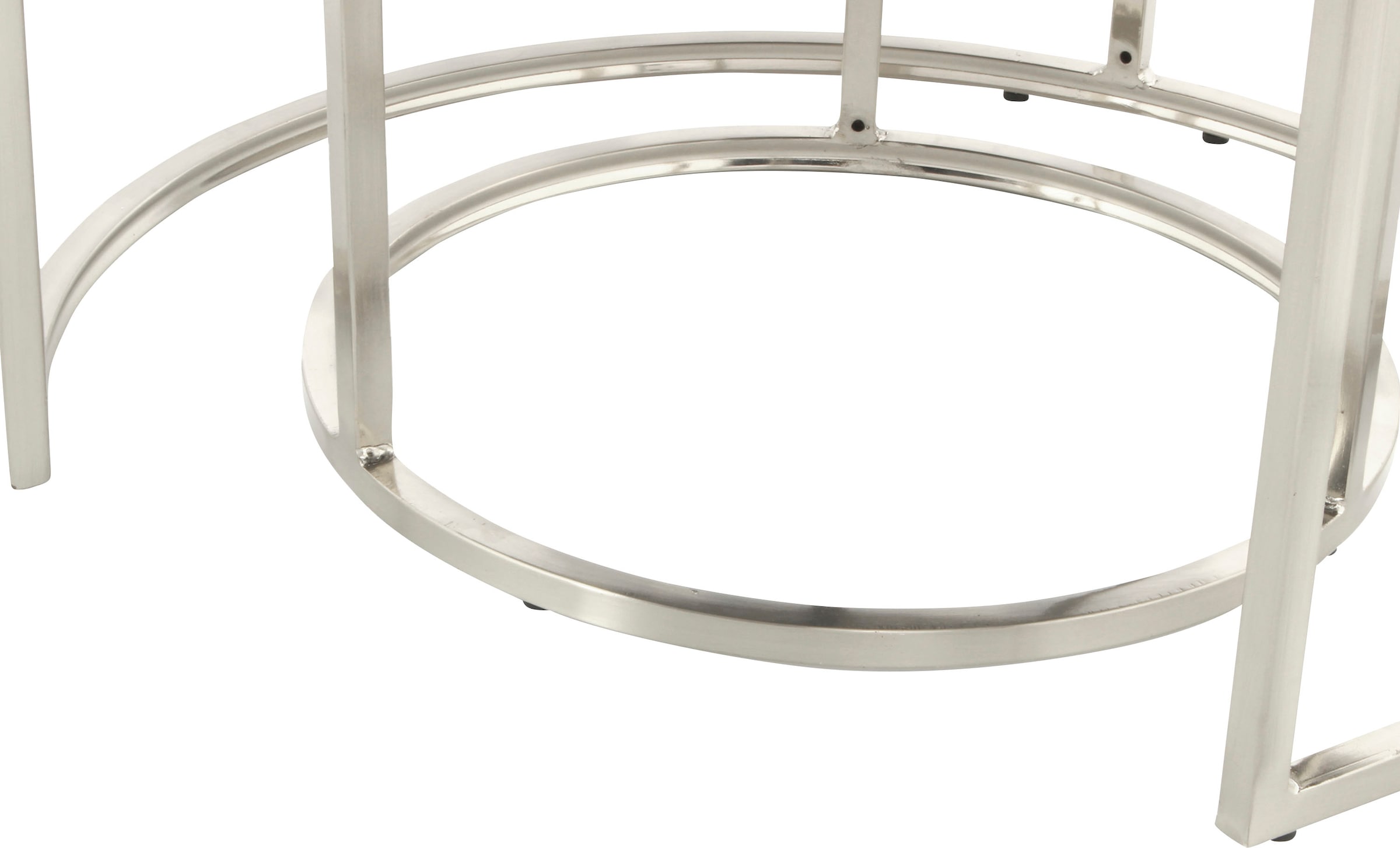 Kayoom Polstergarnitur »Hocker Becky 825 2er-Set, runde Form, angesagter Retro-Stil« Set, Hocker 1: B 60 cm/H 41 cm/T 60 cmHocker 2: B 40 cm/H 32 cm/T 40 cm, 2 Stk. tlg. vielseitig verwendbar, modern, pflegeleicht, runde Form