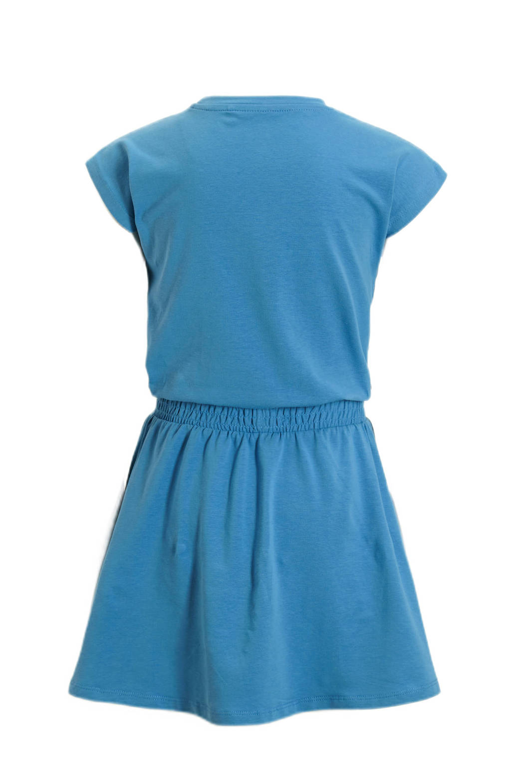 anytime jurk met printopdruk blauw