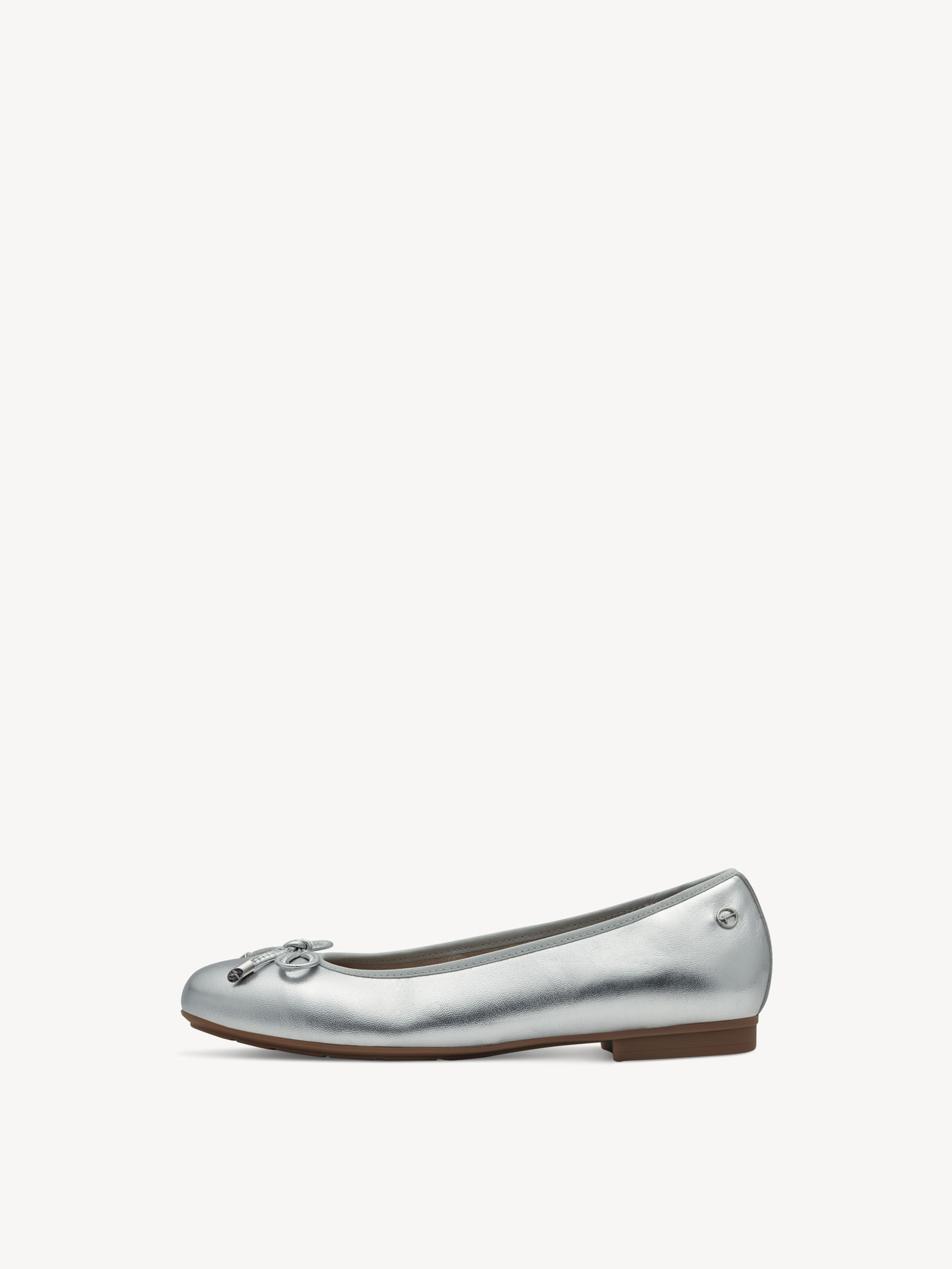 Leren Ballerina - metallic