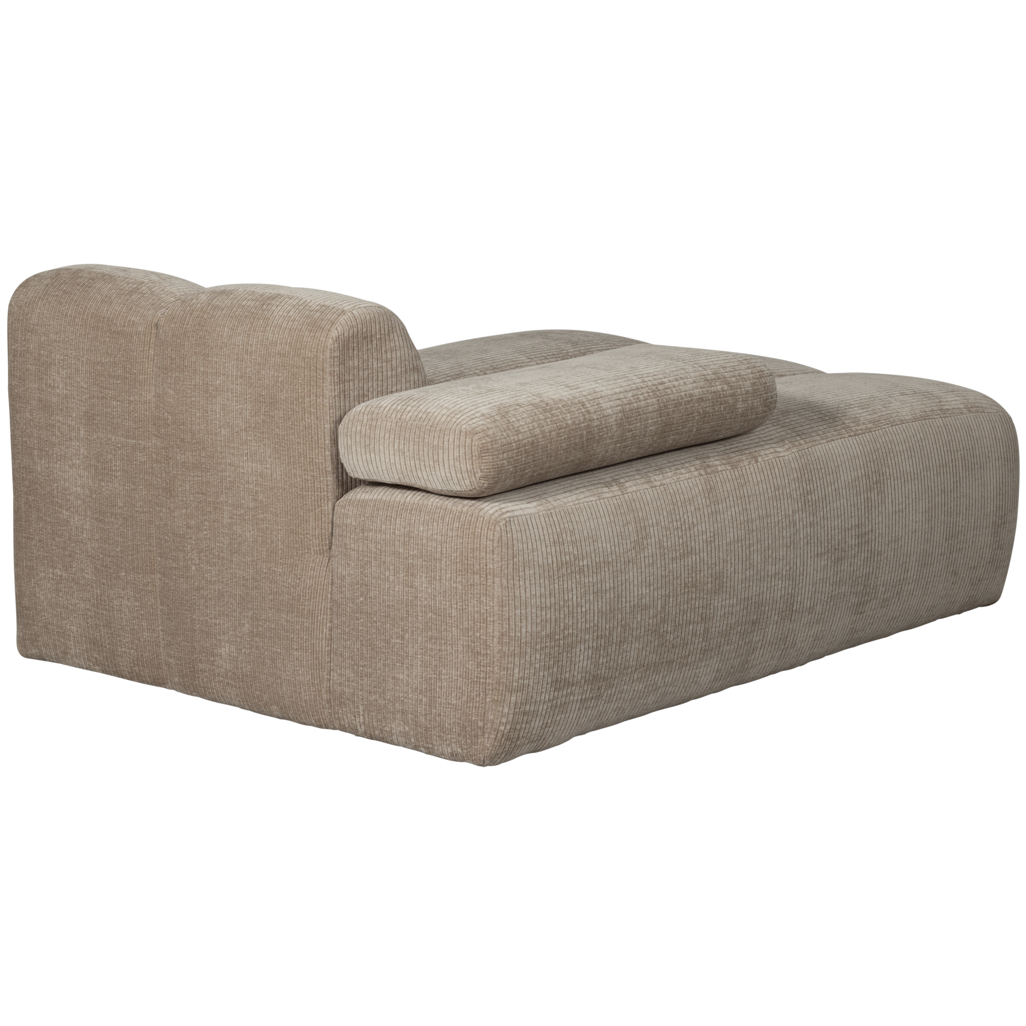 Chaise Longue Mojo Element Mojo Chaise Longue Element Links - Geweven Ribstof - Donkerzand