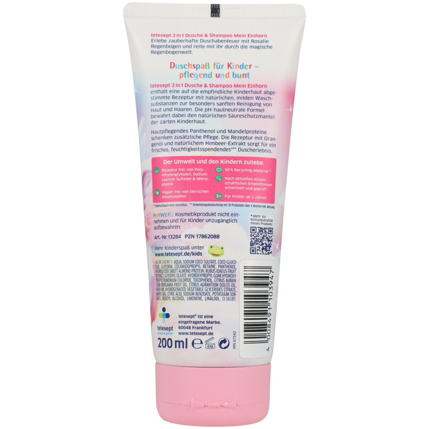 Tetesept Kinder Duschspass 2in1 Dusche & Shampoo Mein EInhorn