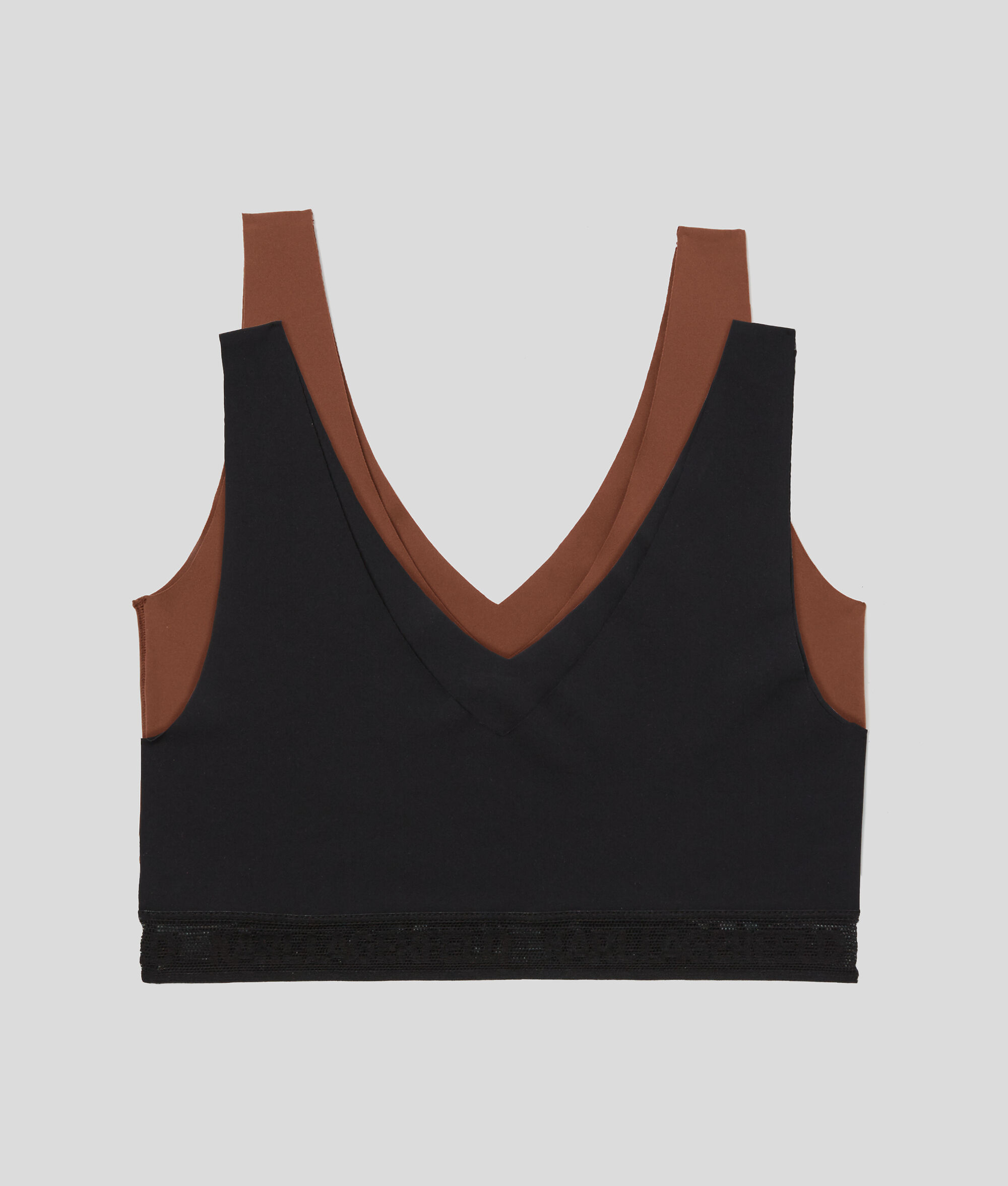 BRALETTES ULTRA-LÉGÈRES ORNÉES DU LOGO KARL - LOT DE 2